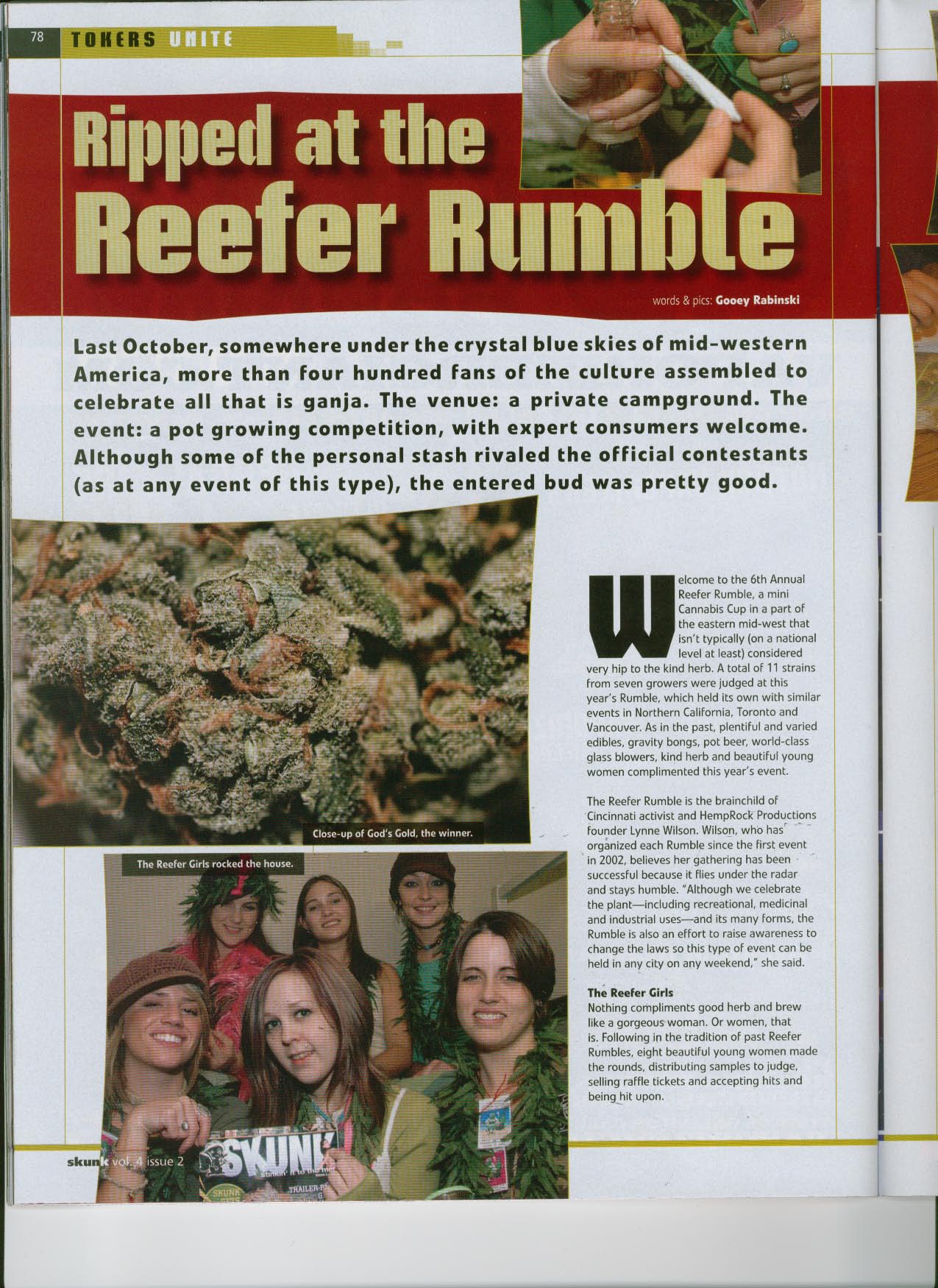 Skunk Magazine article